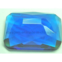Perles de pierres précieuses à la zircon cubique bleue à la mode